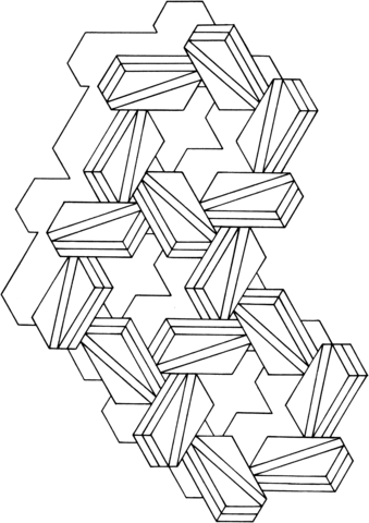 Optical Illusion 17 Coloring Page